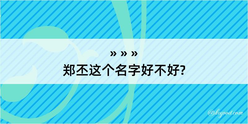 郑丕这个名字好不好?