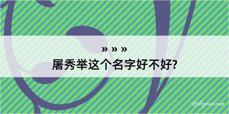 屠秀举这个名字好不好?