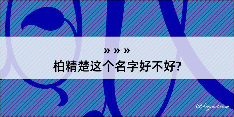 柏精楚这个名字好不好?