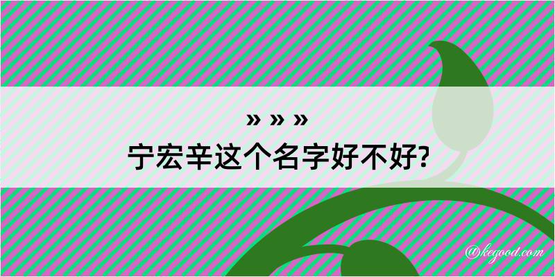 宁宏辛这个名字好不好?