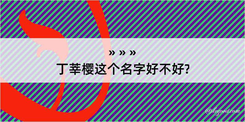 丁莘樱这个名字好不好?