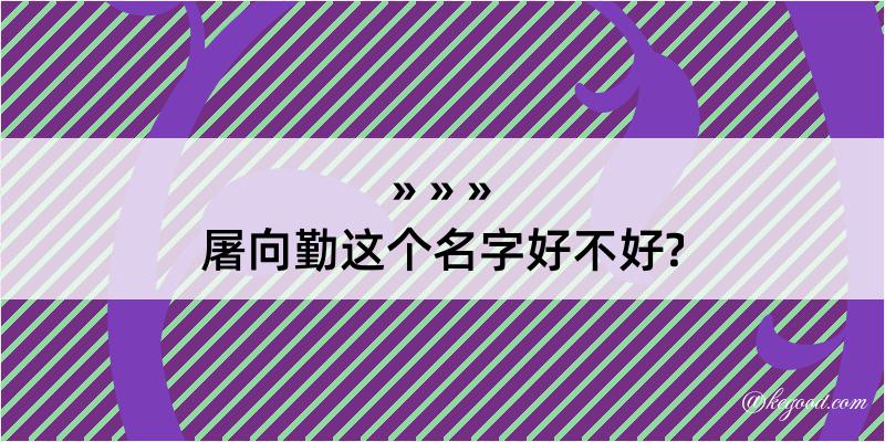 屠向勤这个名字好不好?