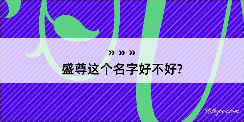 盛尊这个名字好不好?