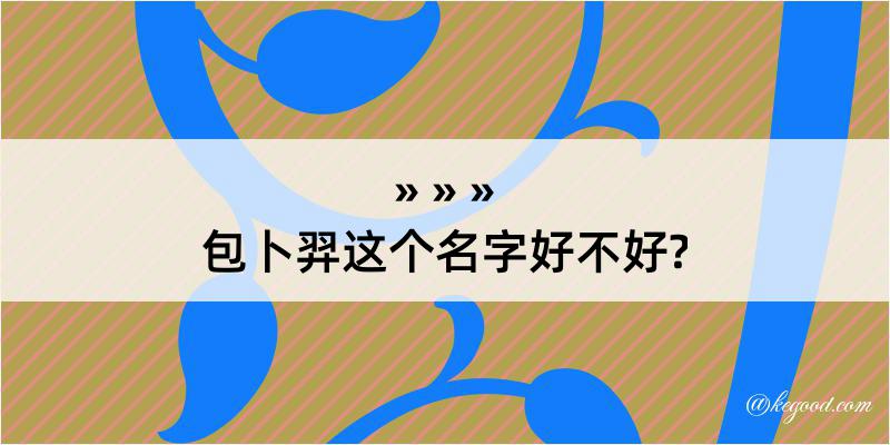 包卜羿这个名字好不好?