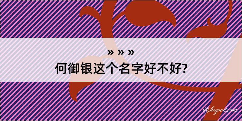 何御银这个名字好不好?