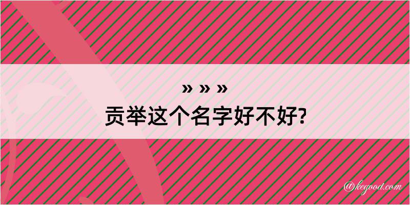 贡举这个名字好不好?