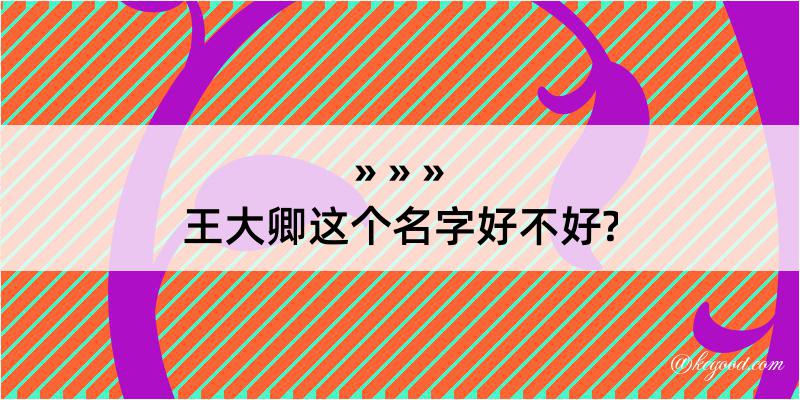 王大卿这个名字好不好?