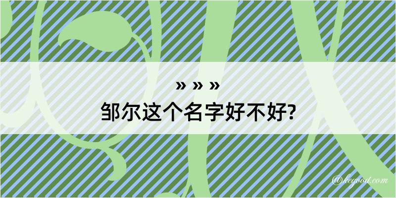 邹尔这个名字好不好?