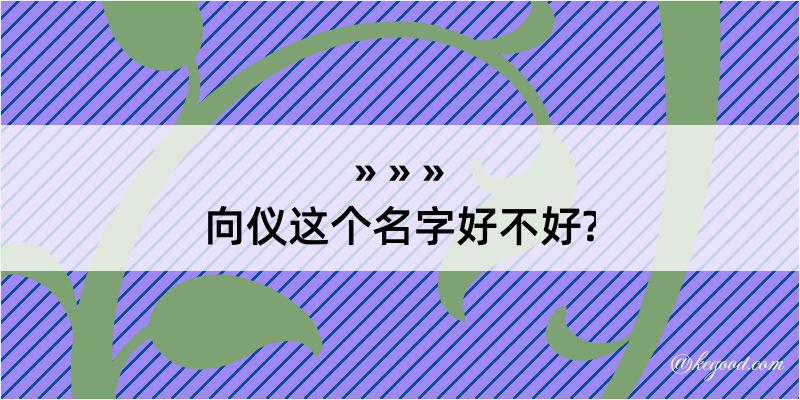 向仪这个名字好不好?