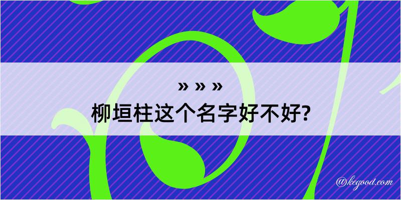 柳垣柱这个名字好不好?