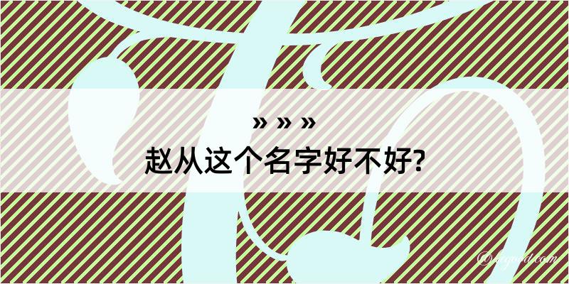 赵从这个名字好不好?