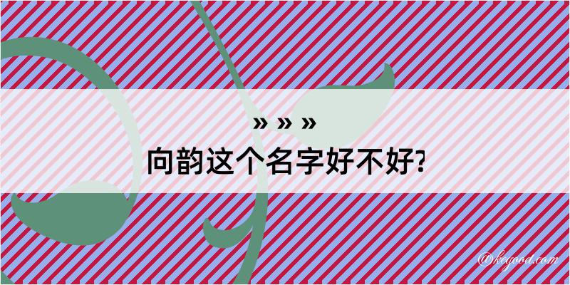 向韵这个名字好不好?