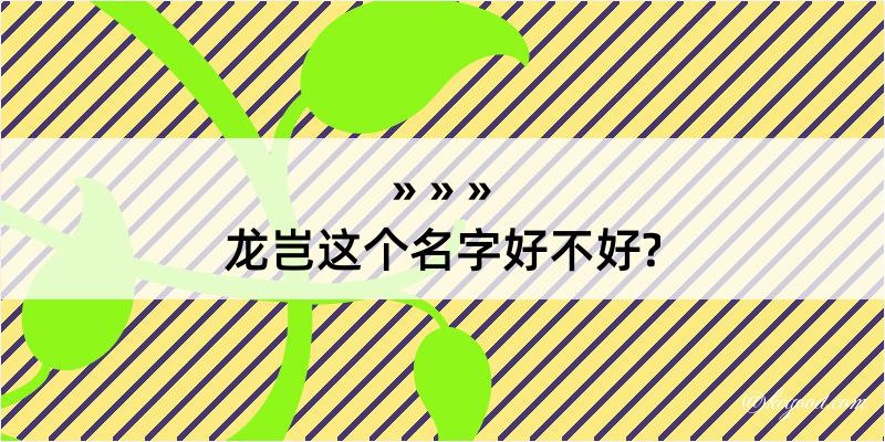 龙岂这个名字好不好?