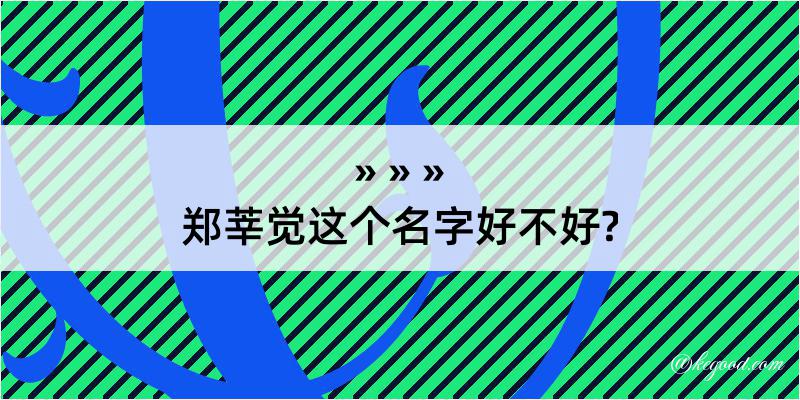 郑莘觉这个名字好不好?