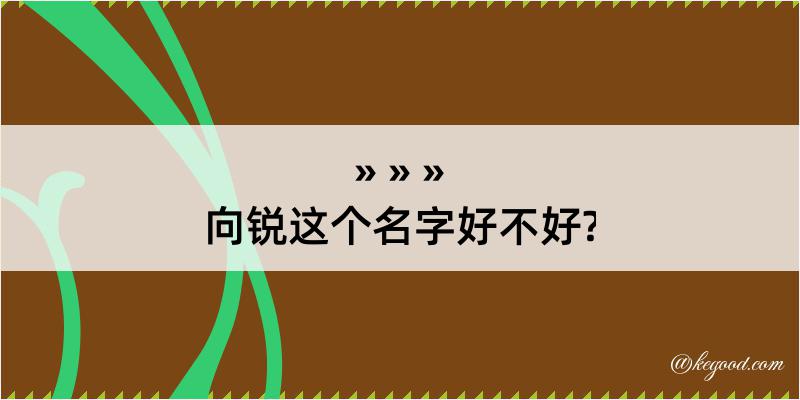 向锐这个名字好不好?