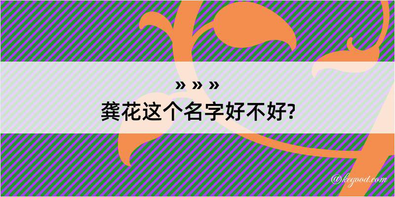 龚花这个名字好不好?