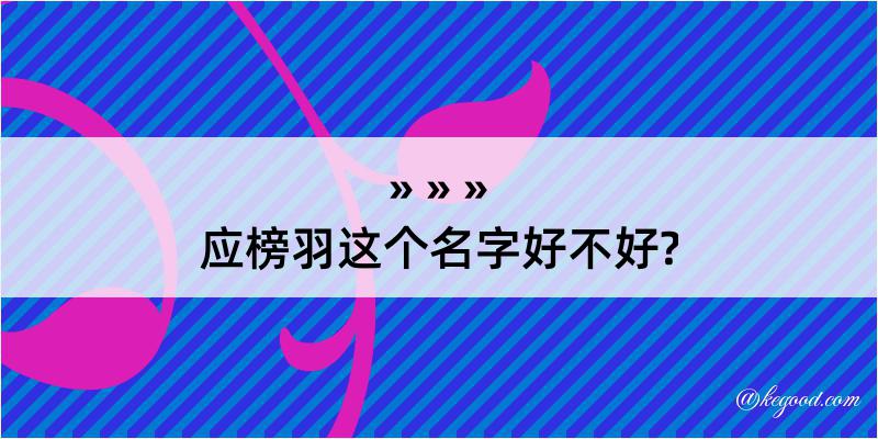 应榜羽这个名字好不好?