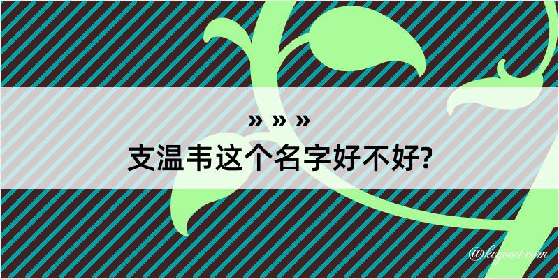 支温韦这个名字好不好?