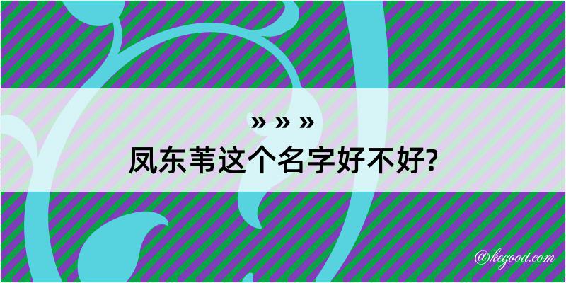 凤东苇这个名字好不好?