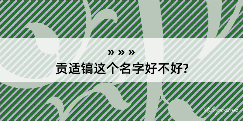 贡适镐这个名字好不好?