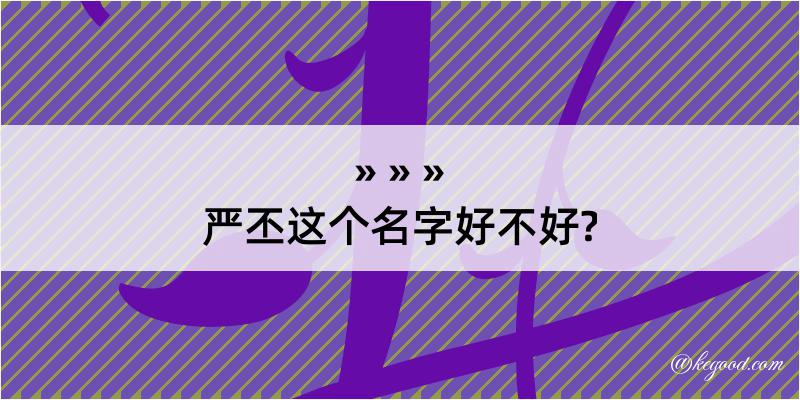 严丕这个名字好不好?