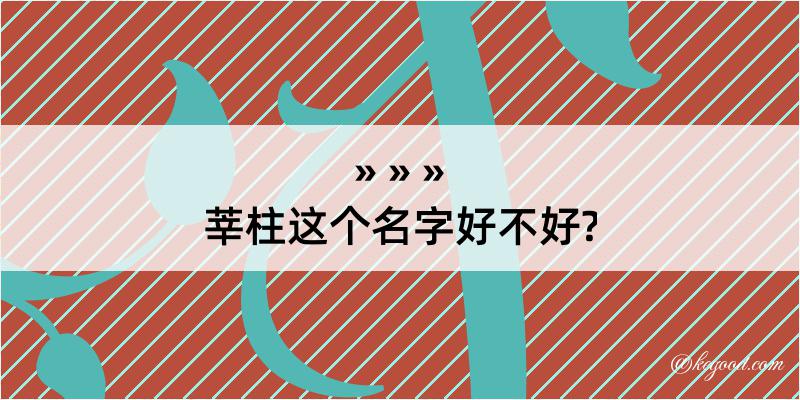 莘柱这个名字好不好?