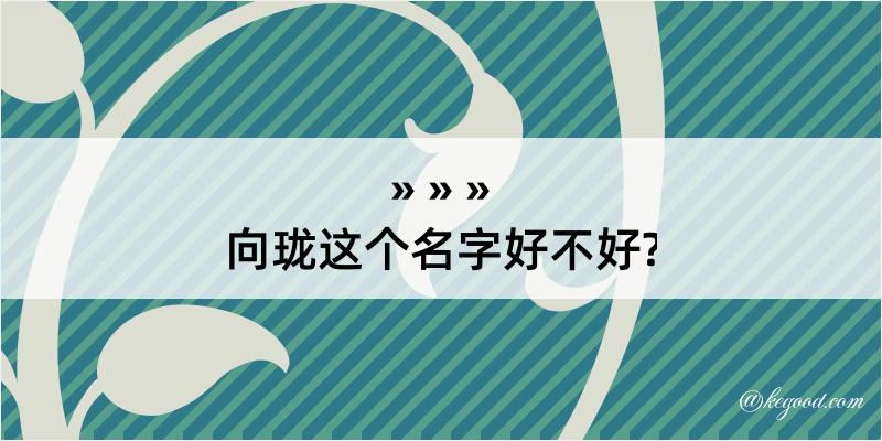 向珑这个名字好不好?