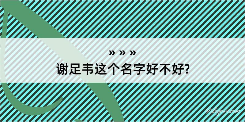 谢足韦这个名字好不好?