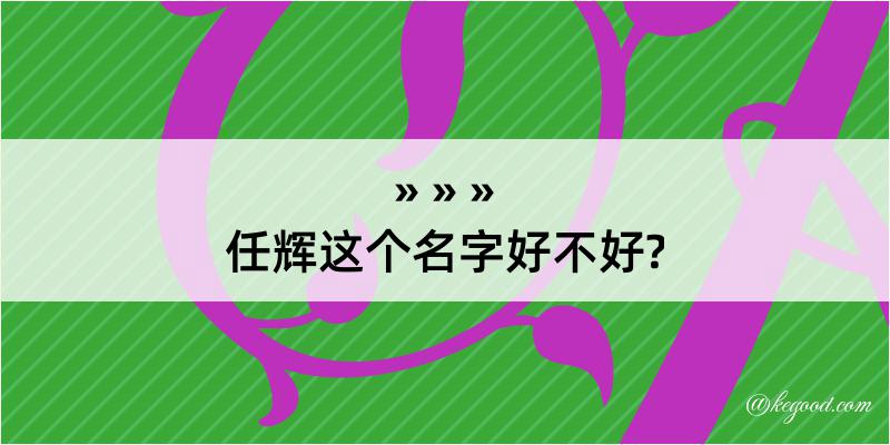 任辉这个名字好不好?