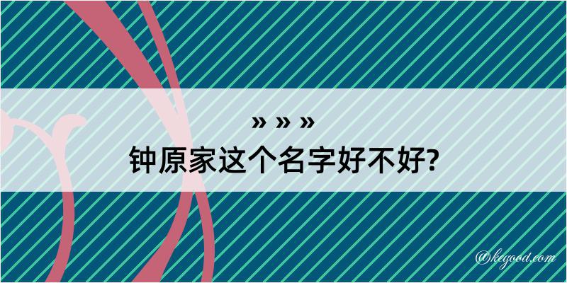 钟原家这个名字好不好?