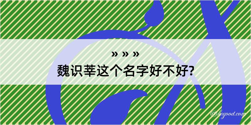 魏识莘这个名字好不好?