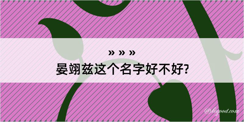 晏翊兹这个名字好不好?