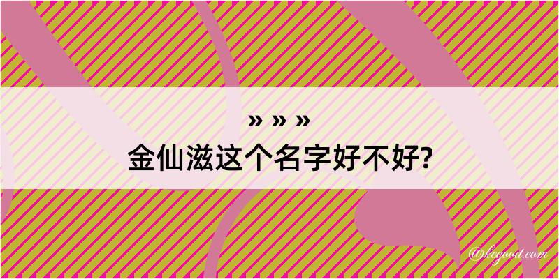 金仙滋这个名字好不好?