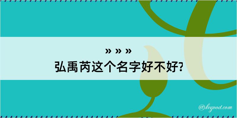 弘禹芮这个名字好不好?