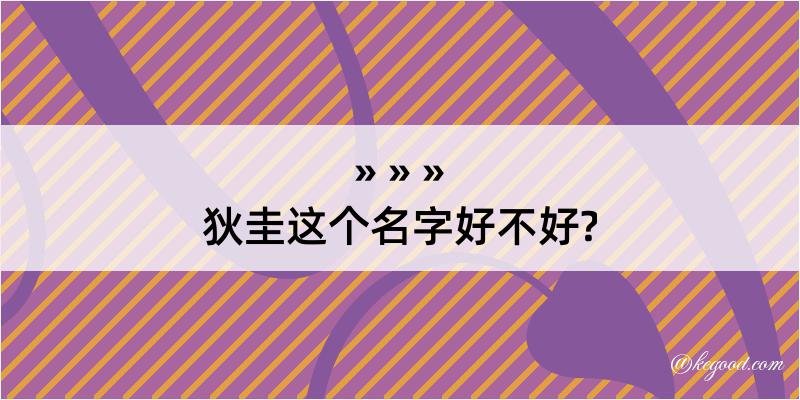 狄圭这个名字好不好?