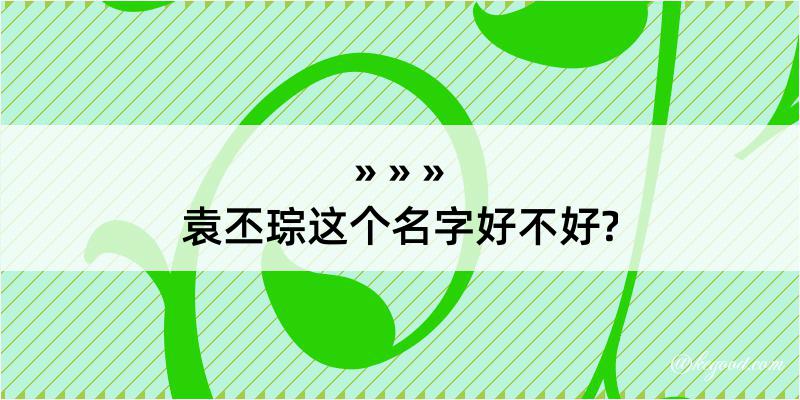 袁丕琮这个名字好不好?