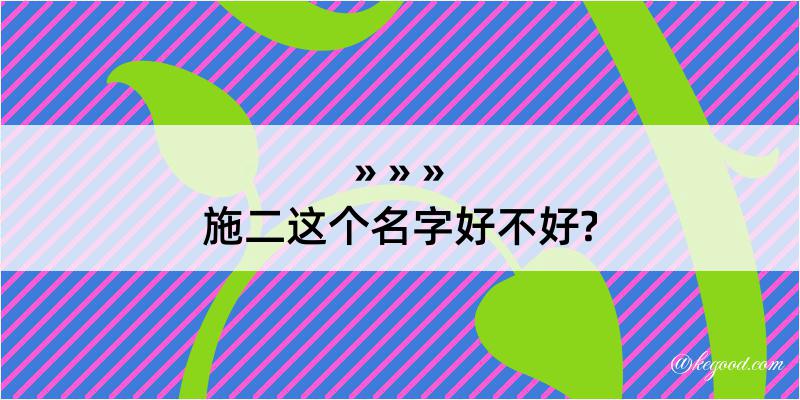 施二这个名字好不好?