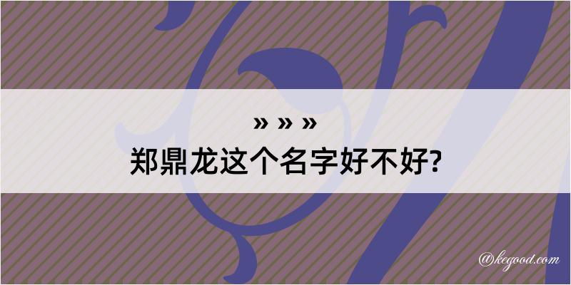 郑鼎龙这个名字好不好?