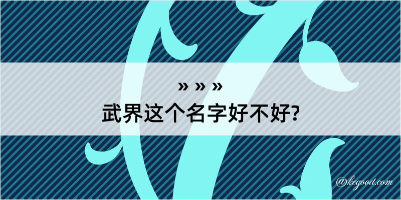 武界这个名字好不好?