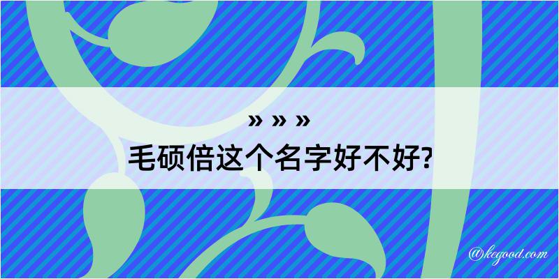 毛硕倍这个名字好不好?