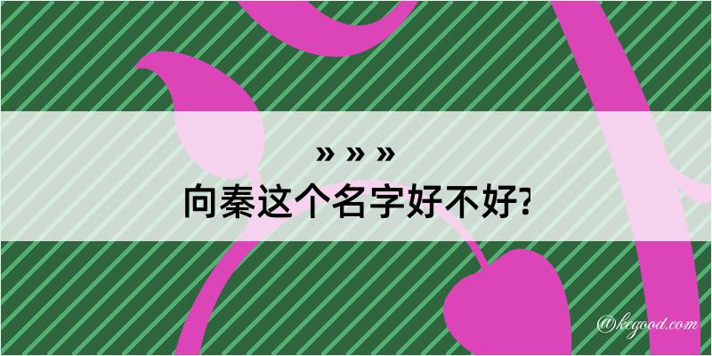 向秦这个名字好不好?