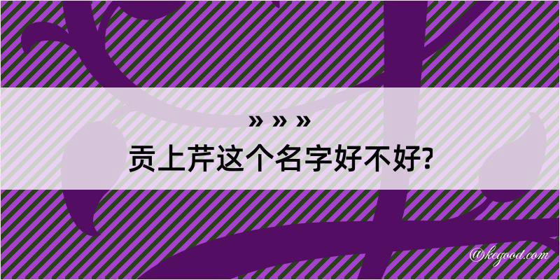 贡上芹这个名字好不好?