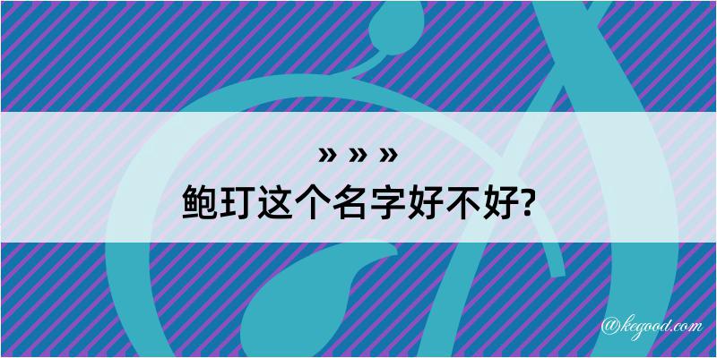 鲍玎这个名字好不好?