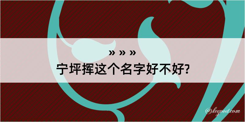 宁坪挥这个名字好不好?