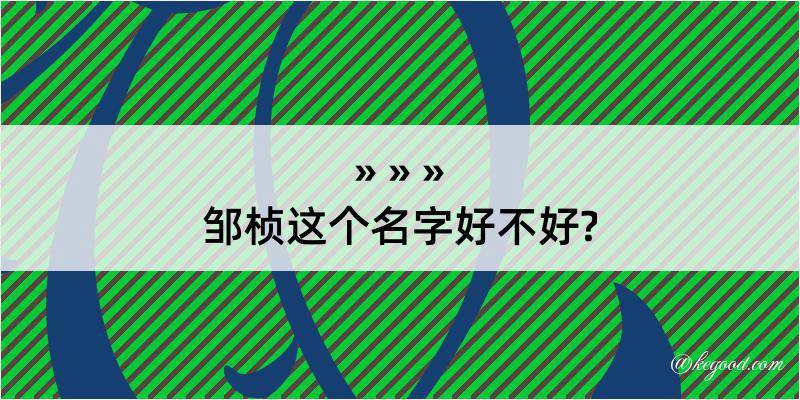 邹桢这个名字好不好?