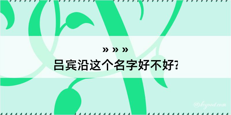 吕宾沿这个名字好不好?