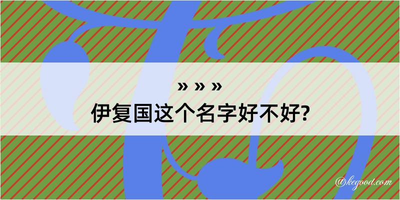 伊复国这个名字好不好?