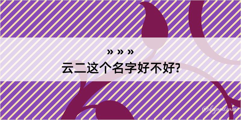 云二这个名字好不好?