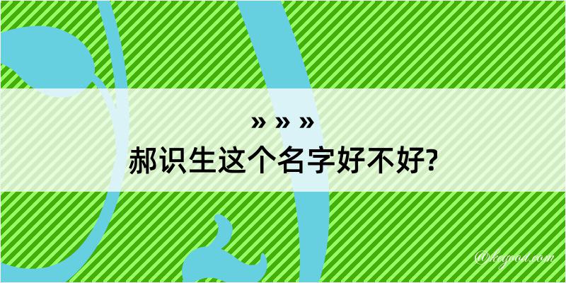 郝识生这个名字好不好?