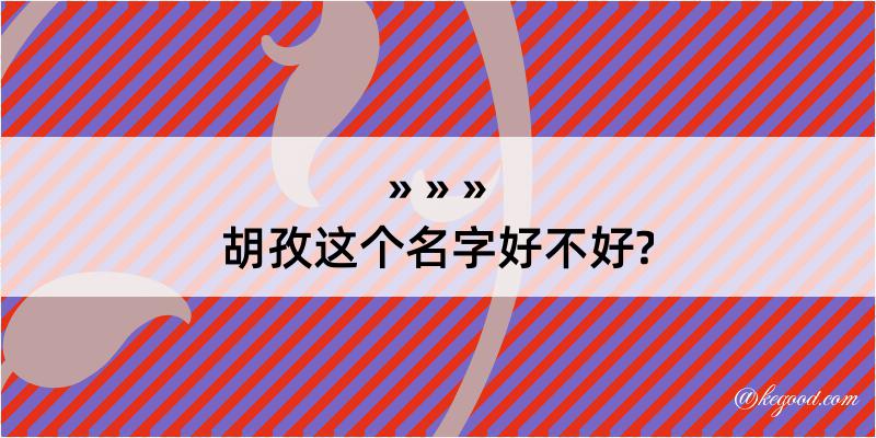 胡孜这个名字好不好?